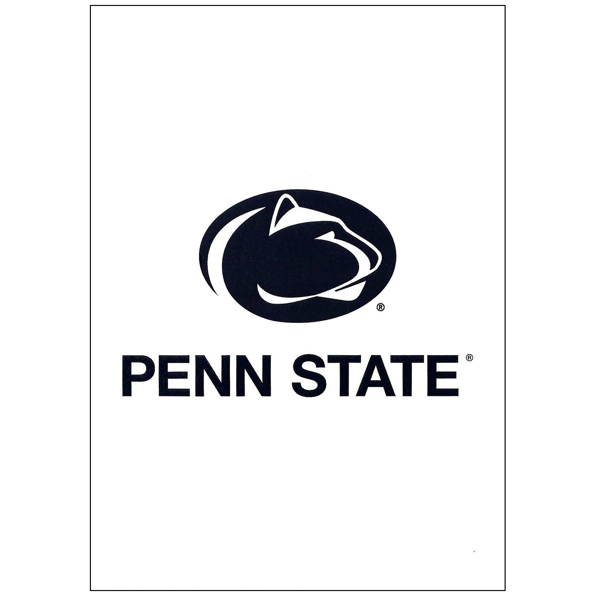 Happy Birthday card white Penn State under Athletic Logo